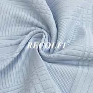 China Recycled Textured Activewear Knit Fabric Breathable UPF Wocking Leggings wholesale