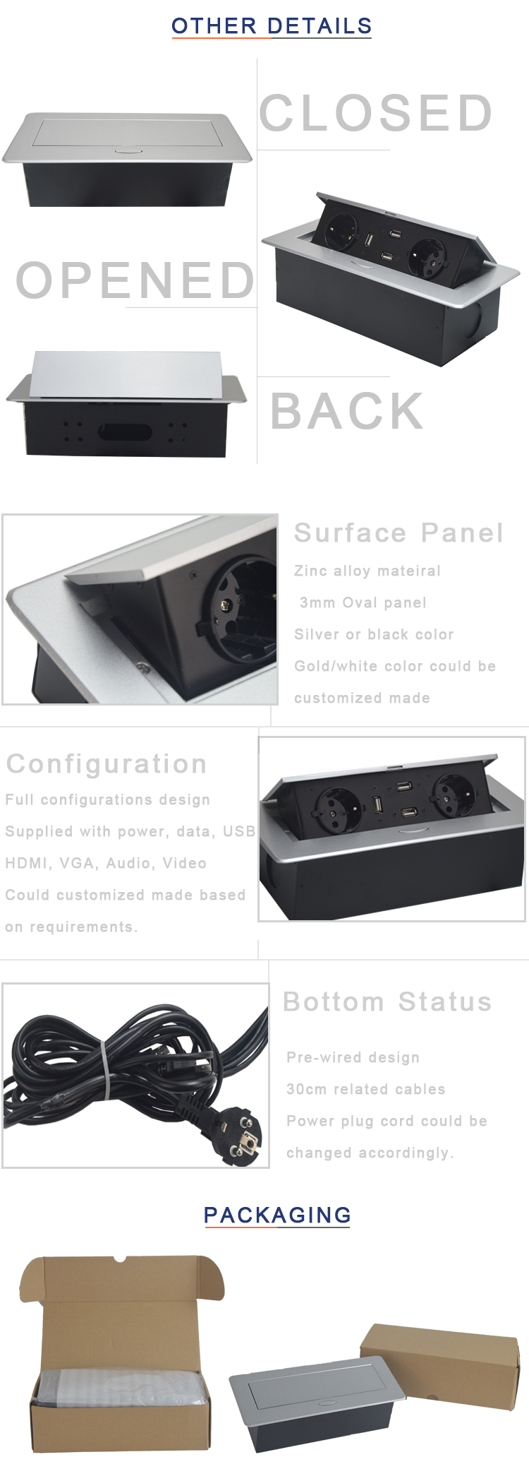multifunctional hidden desktop mount pop up usb socket outlet manufacturer for conference table