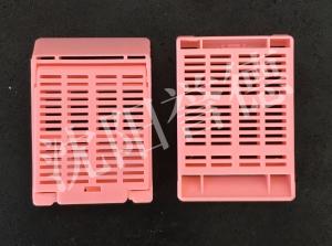 China Strip Holes Pathology Embedding Cassette With Four Square Compartments wholesale