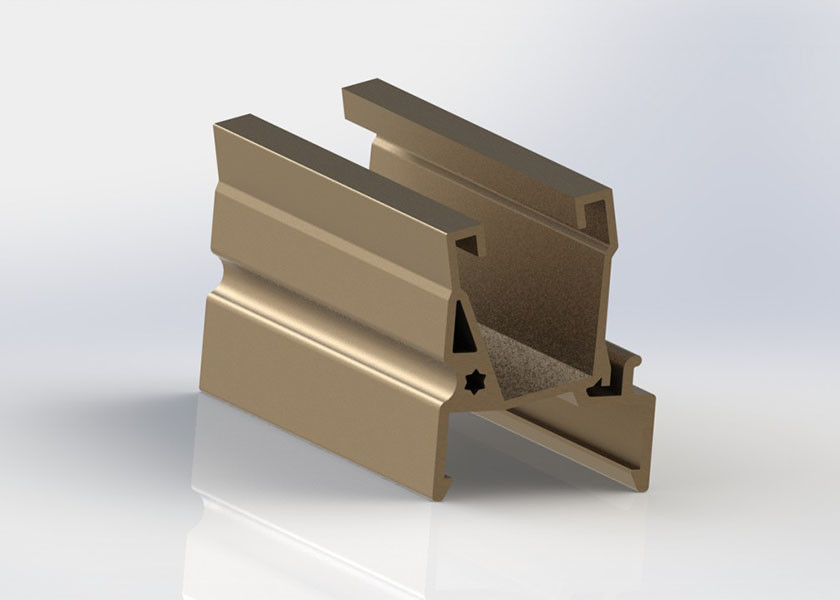 OEM Gold Anodized Industrial Aluminum Profile 6063 Alloy T5 State