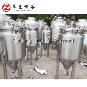 China Two Vessel Homemade Beer Machine , Electric Home Brewing System With Wheels wholesale
