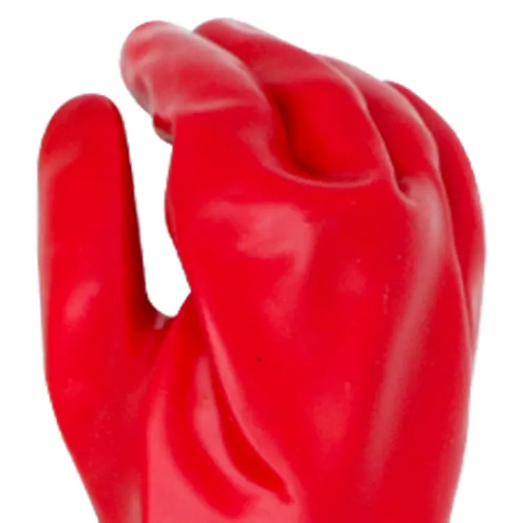 Cotton Lined Gauntlet PVC (polyvinyl chloride) Industrial Gloves