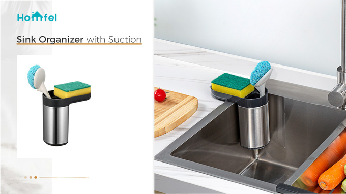 Efficiently Store Your Kitchen Essentials With OEM ODM Sink Caddy Shelf Drying Rack