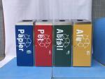 Stainless Steel 1000mm High Multi Compartment Trash Can