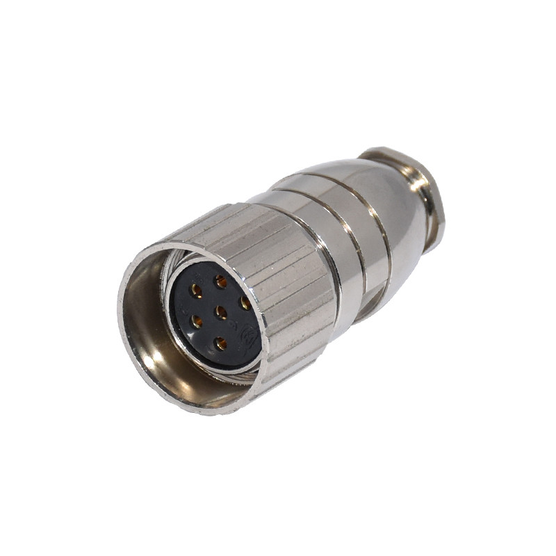 Rohs M23 Connector Power Male Panel Mount Metal Plug To Female Assembly Connector