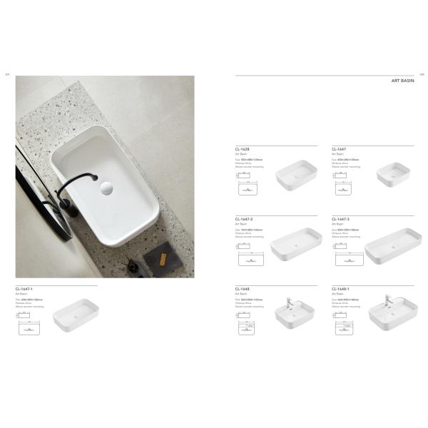 Modern Premium White Ceramic Sanitaryware Countertop Sinks Simple Irregular Art Basin for Hotel Dining Room Hand Wash