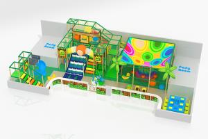 China 4 Slides Commercial Indoor Playground Equipment Jungle Themed 200m2 wholesale