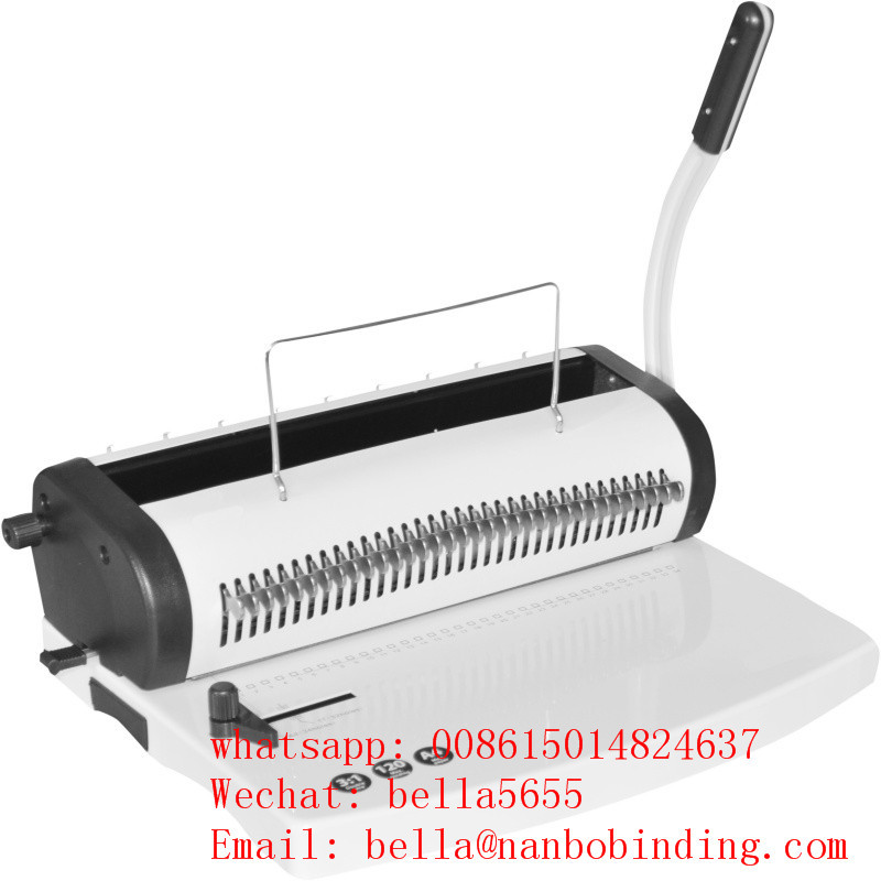 Office 120 Sheets Wire O Binding Machine SGS with 8.47mm pitch