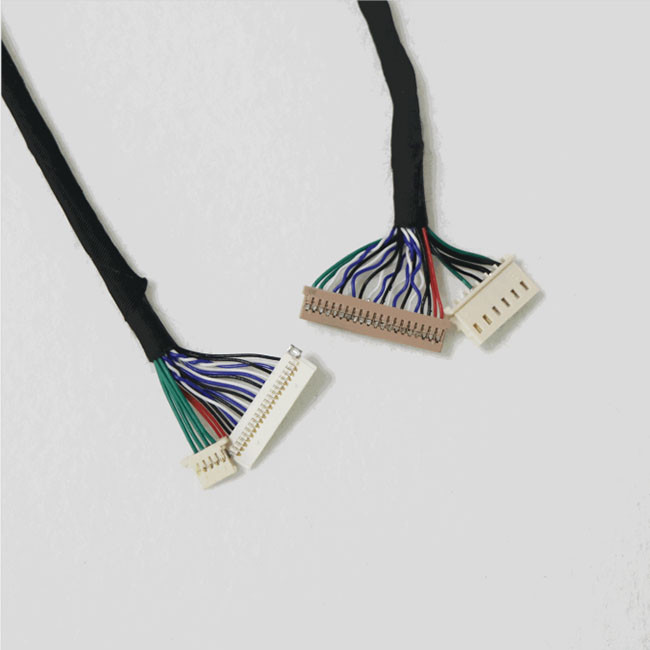 Pitch LVDS Cable Assembly For LCD HD Display OD0.6mm DF14 20S 1.25mm