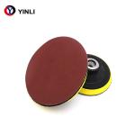 6 Inch Red Aluminum Sanding Disc Abrasive Grinding Wheel 120 Grit With Holes
