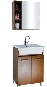 China Floor mounted themofoil Bathroom Vanity，PVC bathroom cabinet,Modern home furniture wholesale