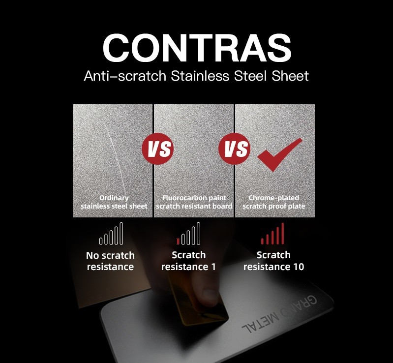 Kitchen Equipment 430 Stainless Steel Decorative Sheet Width 1500mm Scratch Resistance