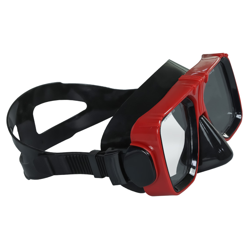 Swimming Diving Mask Scuba Women's Snorkel Mask Square Transparent Metallic