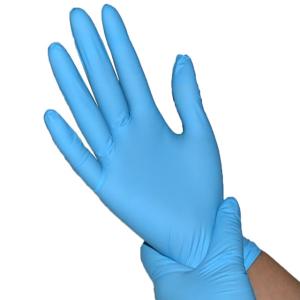China Disposable Blue Powder Free Nitrile Gloves M3.5G Multi Purpose wholesale