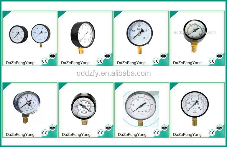 50mm Medical Oxygen Gas Cylinder Pressure Gauge 2.5% Accuracy