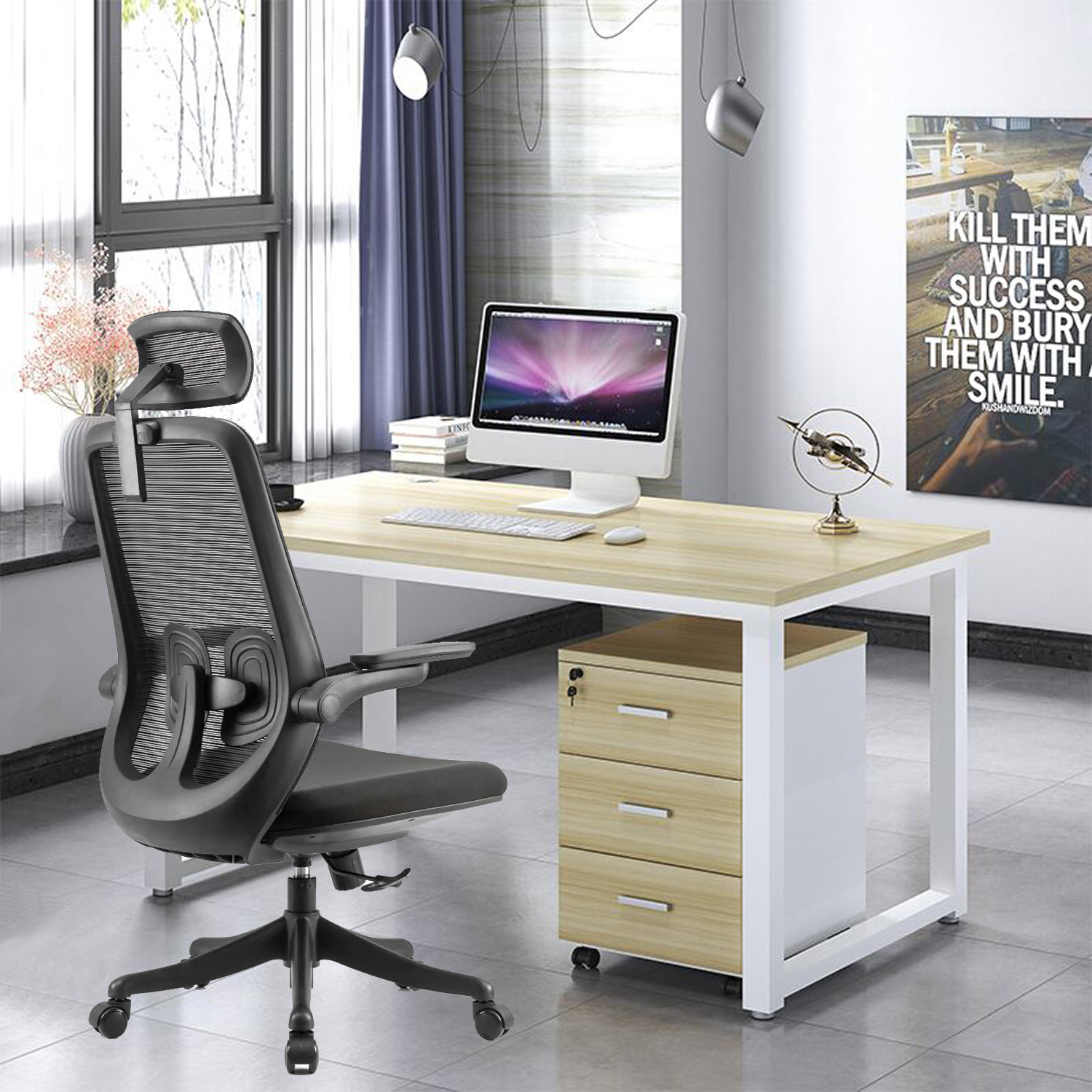 Y-SEATER 3616 back Mesh Office Executive Chair Lift Chair Style for Ergonomic Support