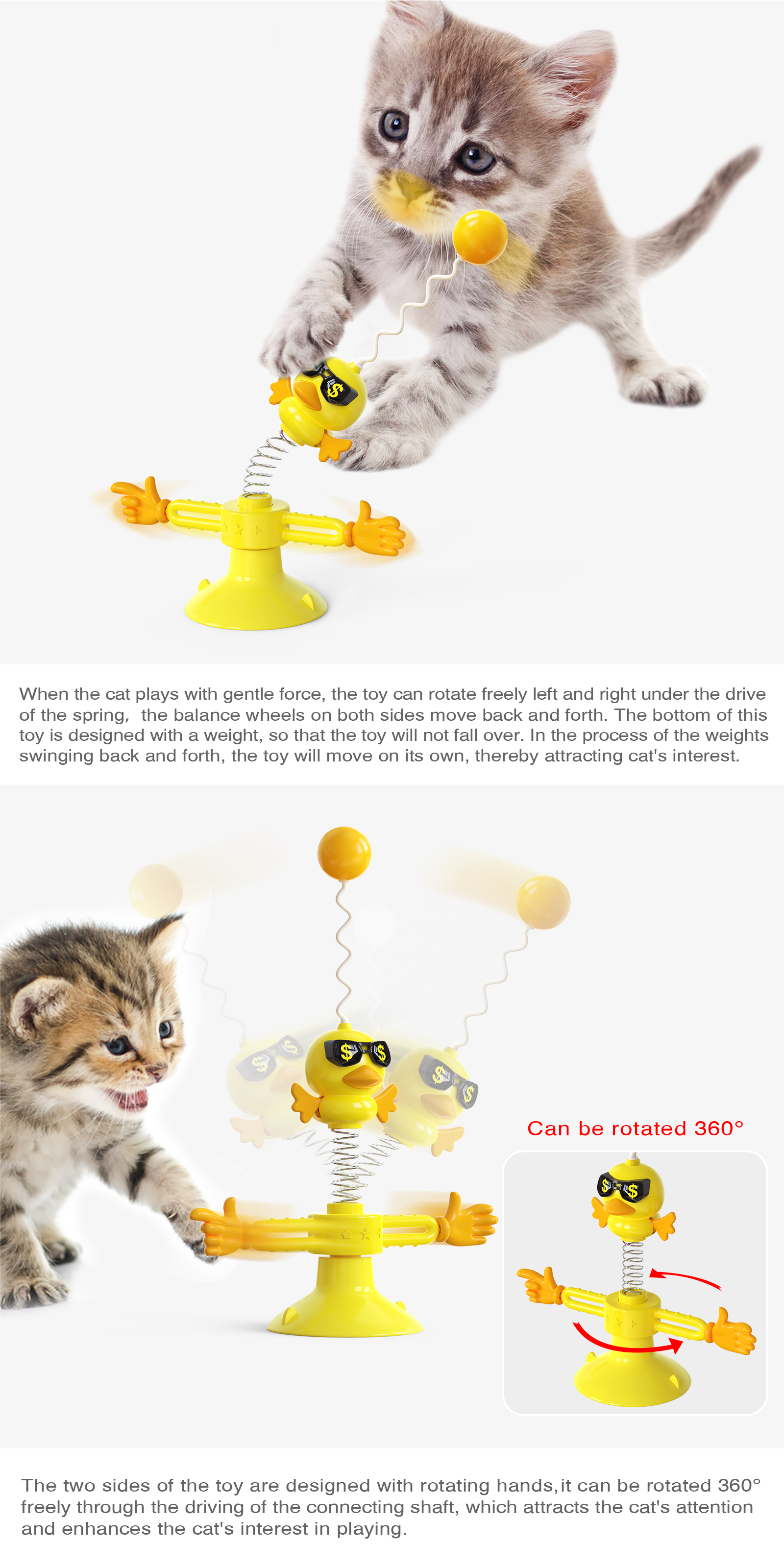 durable cat exercise toys Home Self Hey Spring Bird With Custom