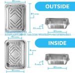 5x4”8x5.5” Drip Pans Aluminum Foil Food Containers Disposable Takeout Pans With