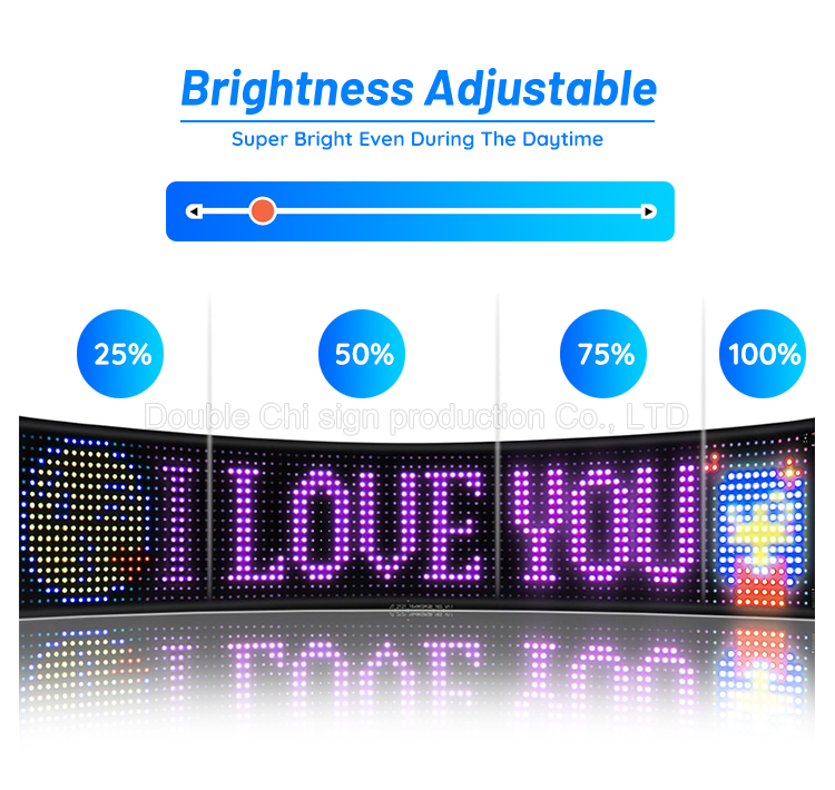 LED Car Sign Board Indoor LED Digital Signage for Advertising Publish Smart App Control