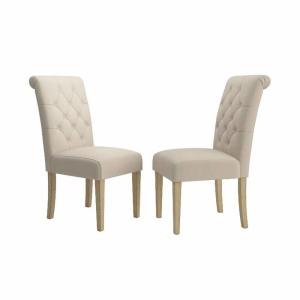 China H39.2&quot; Solid Wood Tufted Parsons Fabric Dining Room Chairs wholesale