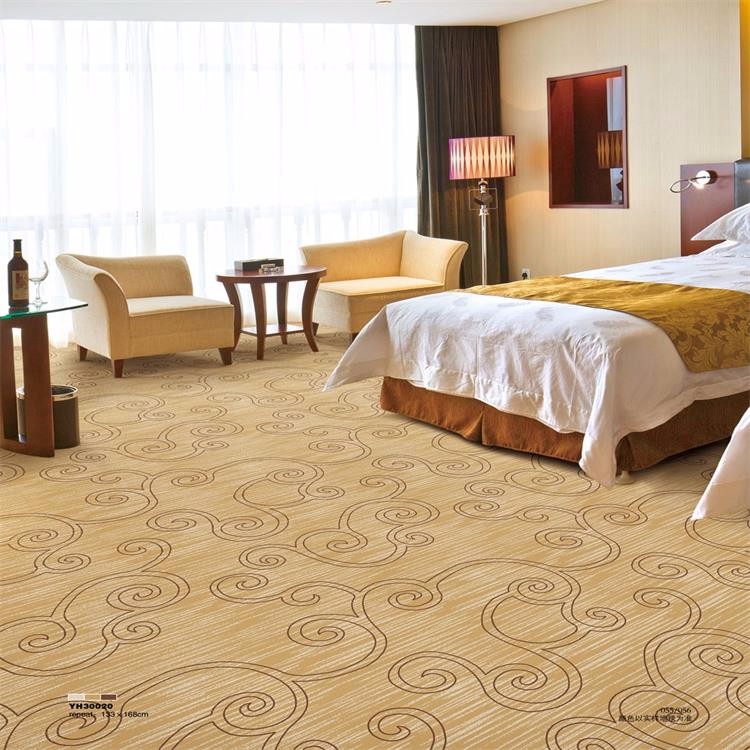 Fireproof sunflower pattern wall to wall plain commercial carpet