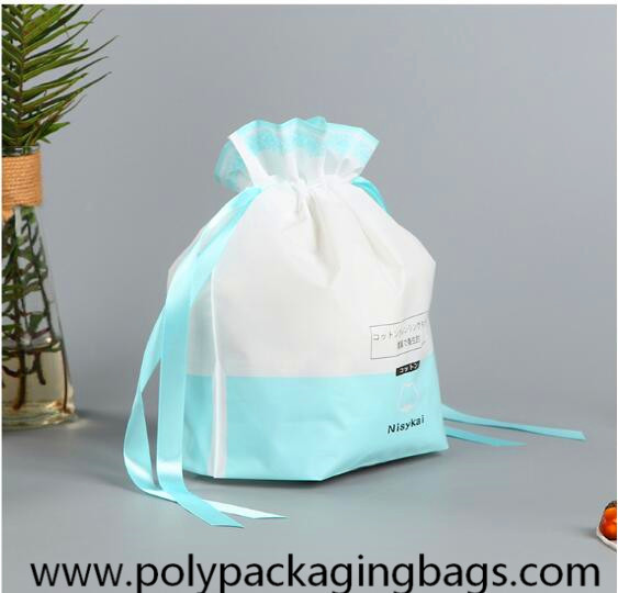 China Nontoxic Gravure Printing Washing Face Towel Drawstring Packaging Bags wholesale