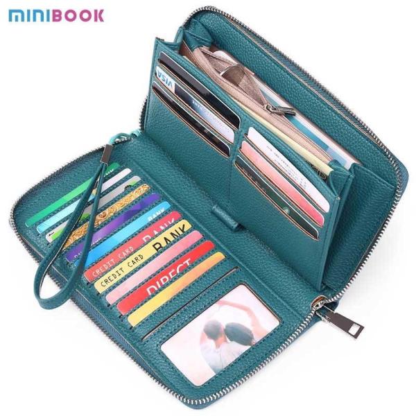 Large Capacity Rfid Blocking Money Clip Credit Card Holder for Women Custom Coin