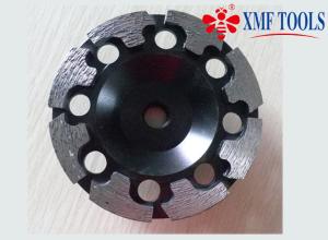 China 4 Inch / 6 Inch Double Row Diamond Cup Grinding Wheel Black T Shape 125mm 180mm wholesale