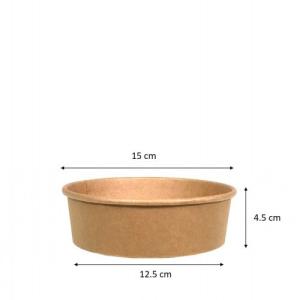 China Dia 15cm 500ML 16OZ Recyclable Fast Packing Kraft Paper Bowl wholesale