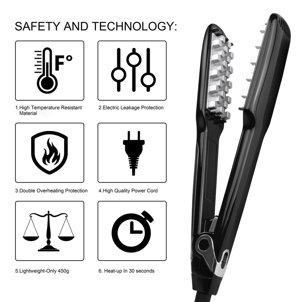 Fast Heat Up 50Watt Ceramic Tourmaline Electric Hair Straightener