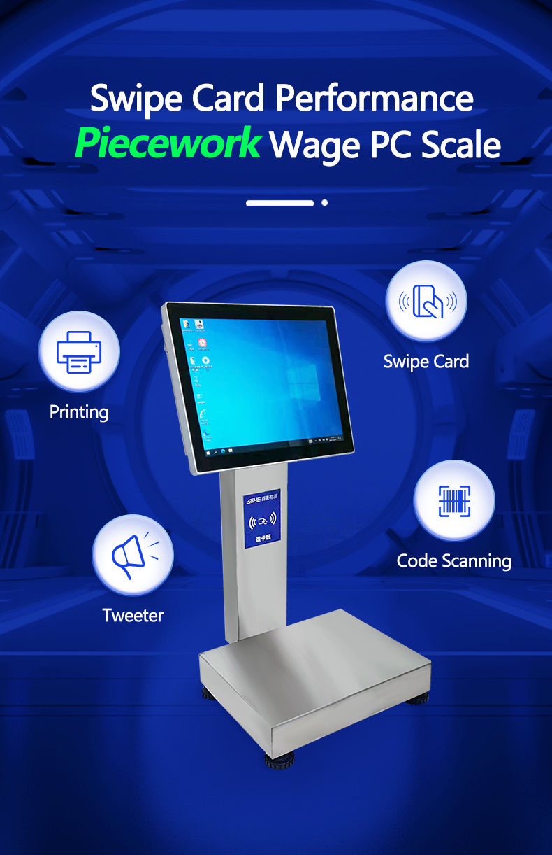 Waterproof Touch Screen SOHE Swipe Card Counting Smart Scale with 3KG Accuracy Error