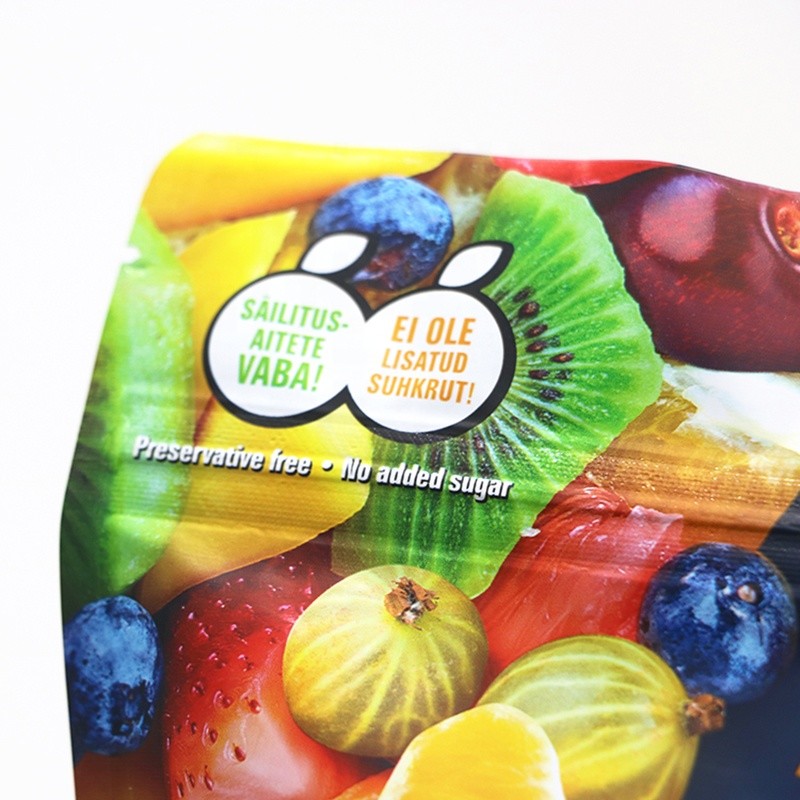 High Barrier zipper lock stand up 3 Sides Seal Heat Seal Pouches bottom gusset dry Fruits Plastic food Packing Bag