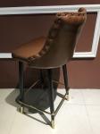 150kg Wrought Iron Leather Bar Stools