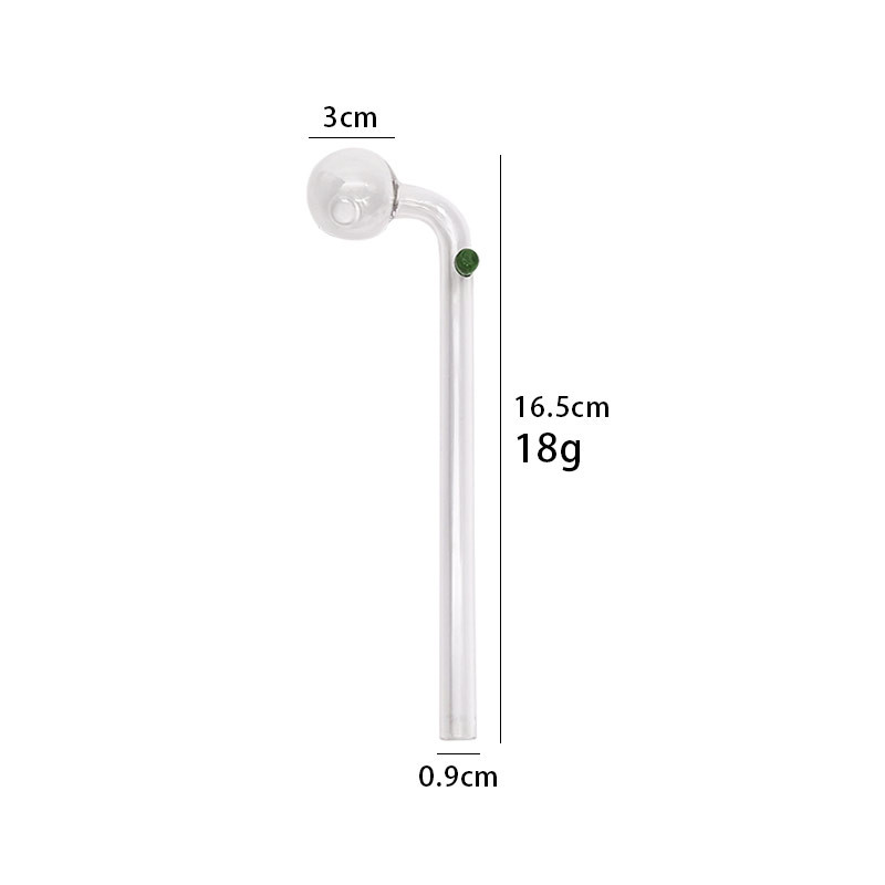 Inhale Elbow Transparent Borosilicate Glass Smoke Pipe