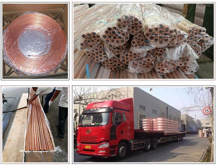 Custom Size Copper Pipe 15mm Tube 3/8&quot; Insulated Copper Pipes for Air Conditioners