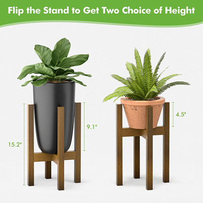 Adjustable Plant Holder Rack 100% Bamboo For Indoor Plants
