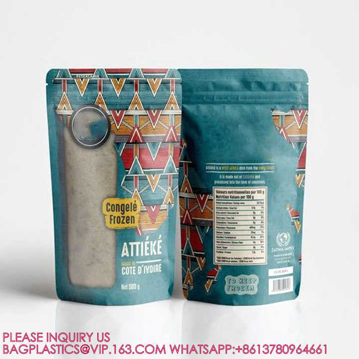 Eco Friendly Recycled Pouch Food Zip Bag Stand Up Peanut Pouches Snack Nuts Doypack Bags