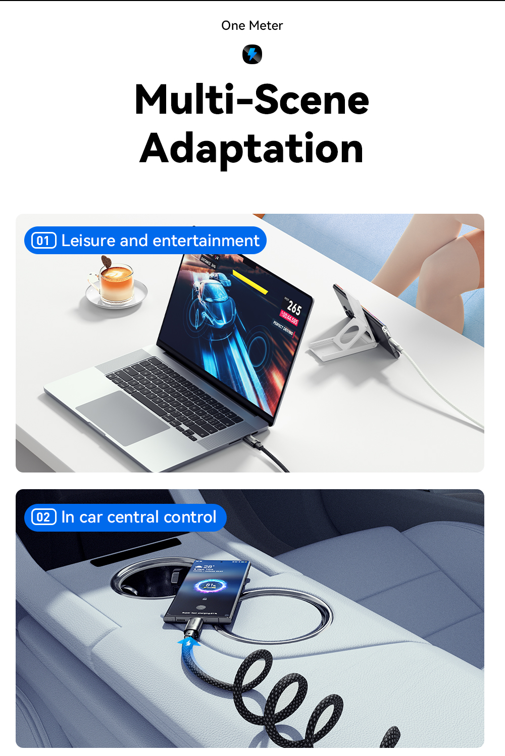ESSAGER ES-X53 Series 100W USB C to USB C Magnetic Charging Cable