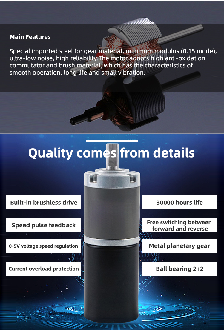 Faradyi Factory Direct Sales 4267 Low Speed High Torque 12V 24V Dc Planetary Gear Reducer Motor