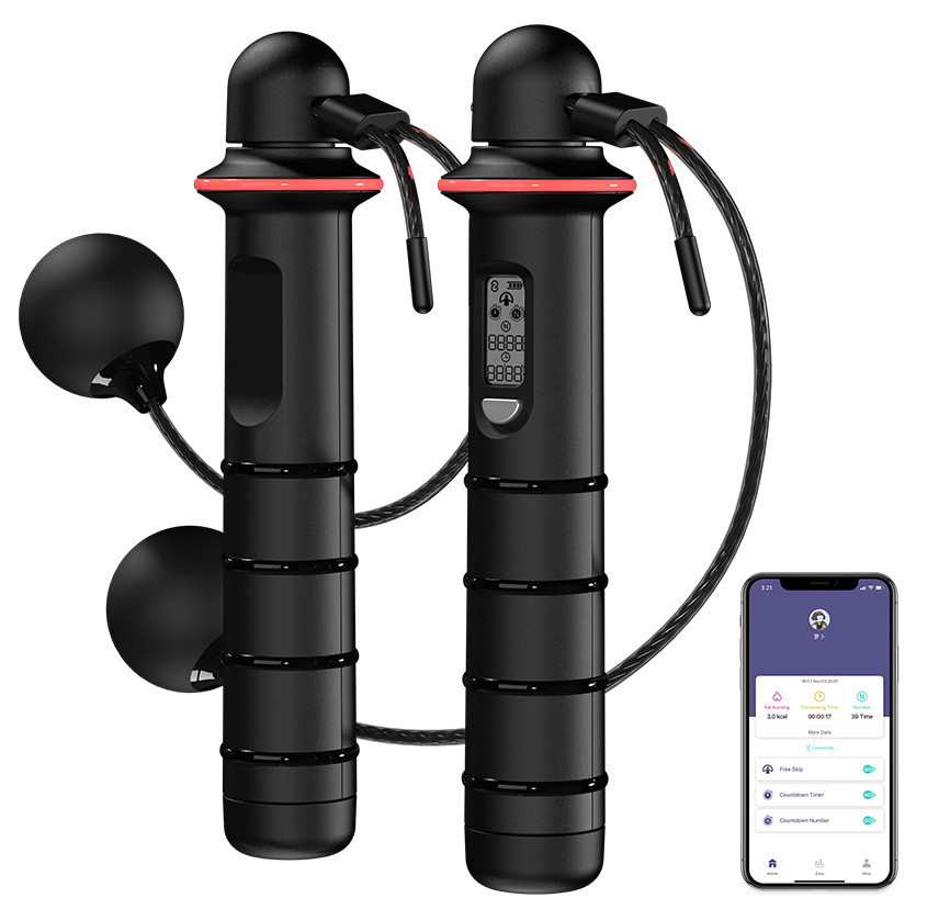 Cordless Fitness Sport Skipping Data Analysis Counter Adjustable Length FCC