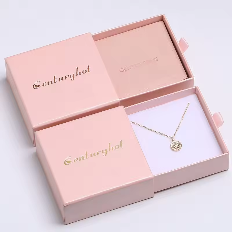 Matt Lamination Slide Out Jewelry Box With Foam Tray Eco Friendly
