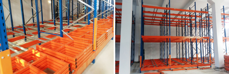 Push Back Pallet Racking Warehouse Storage Rack