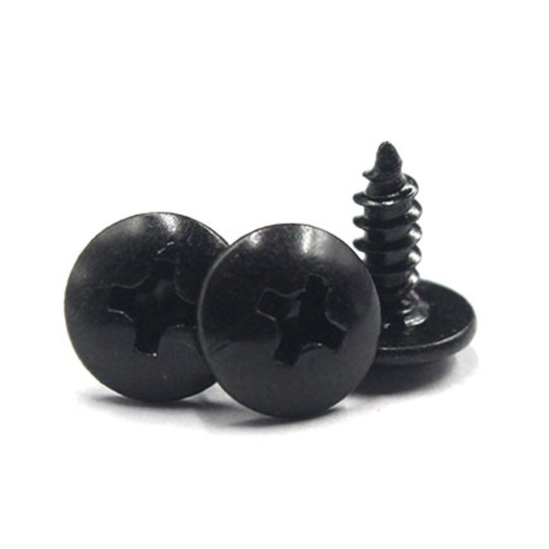 Black Oxide Steel Truss Head Phillips Drive Self Tapping Screw Big Truss Head Pointed Screws