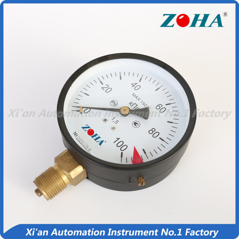 Bottom or Radial Connection Steel Case Brass Internal General Pressure Gauge
