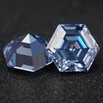 Hexagon Cut Sapphire Grey Loose Moissanite Gemstones Diamond Jewelry