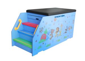 China Cartoon Hospital Pediatric Examination Table Wooden Structure With Cabinet wholesale
