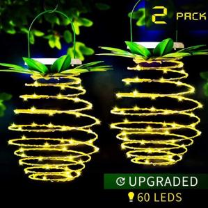 China 60LEDs Hanging Pineapple Solar Lantern wholesale