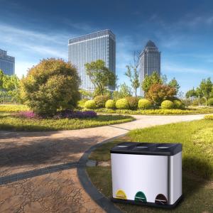 China Stainless Steel 6.34 Gallon Compartment Trash Can wholesale