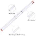 Crystal Rhinestone Acrylic Nail Brush Plastic Tube Size 6 Nail Art Brush