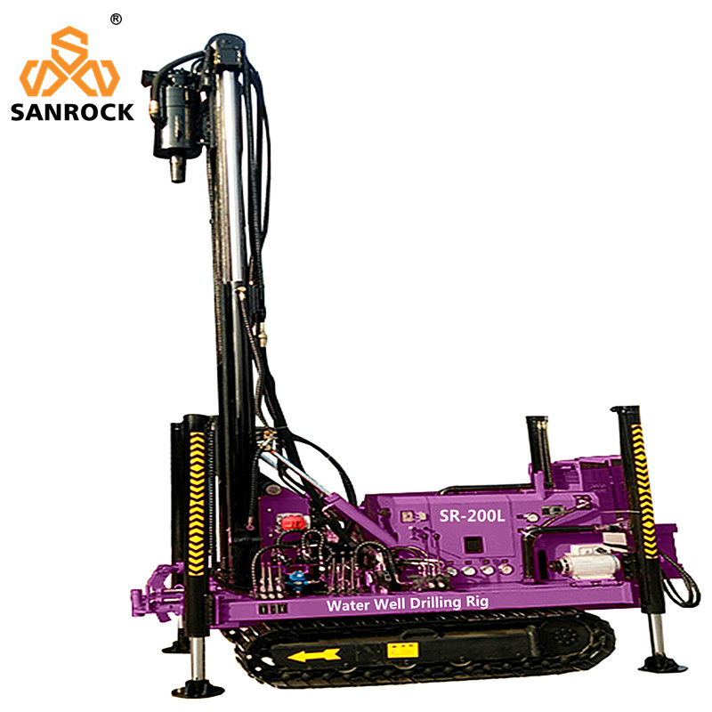 Borehole Well Water Drilling Equipment Depth 200m Hydraulic Water Well Drilling Rig Machine